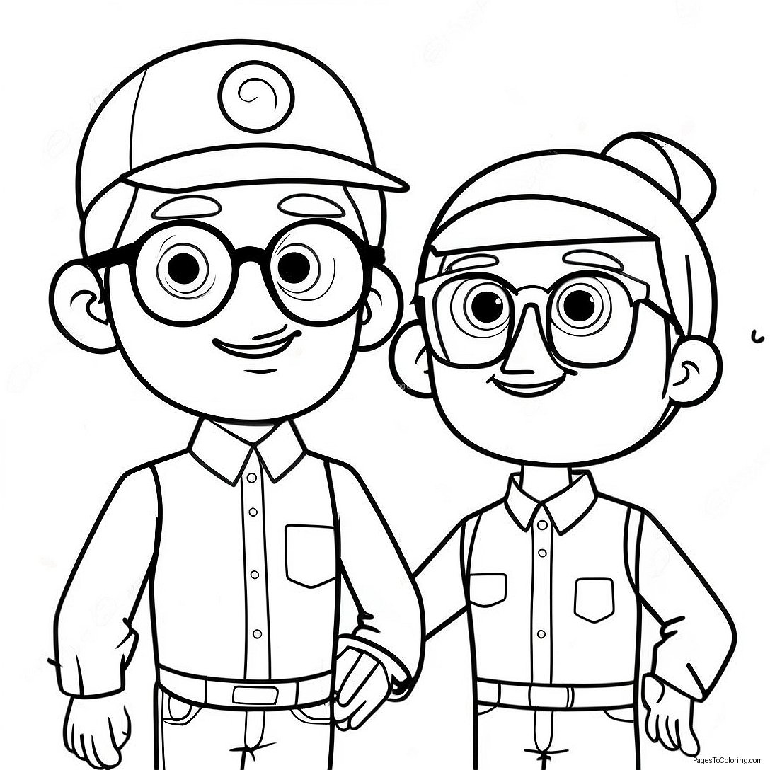 Blippi And Meekah Coloring