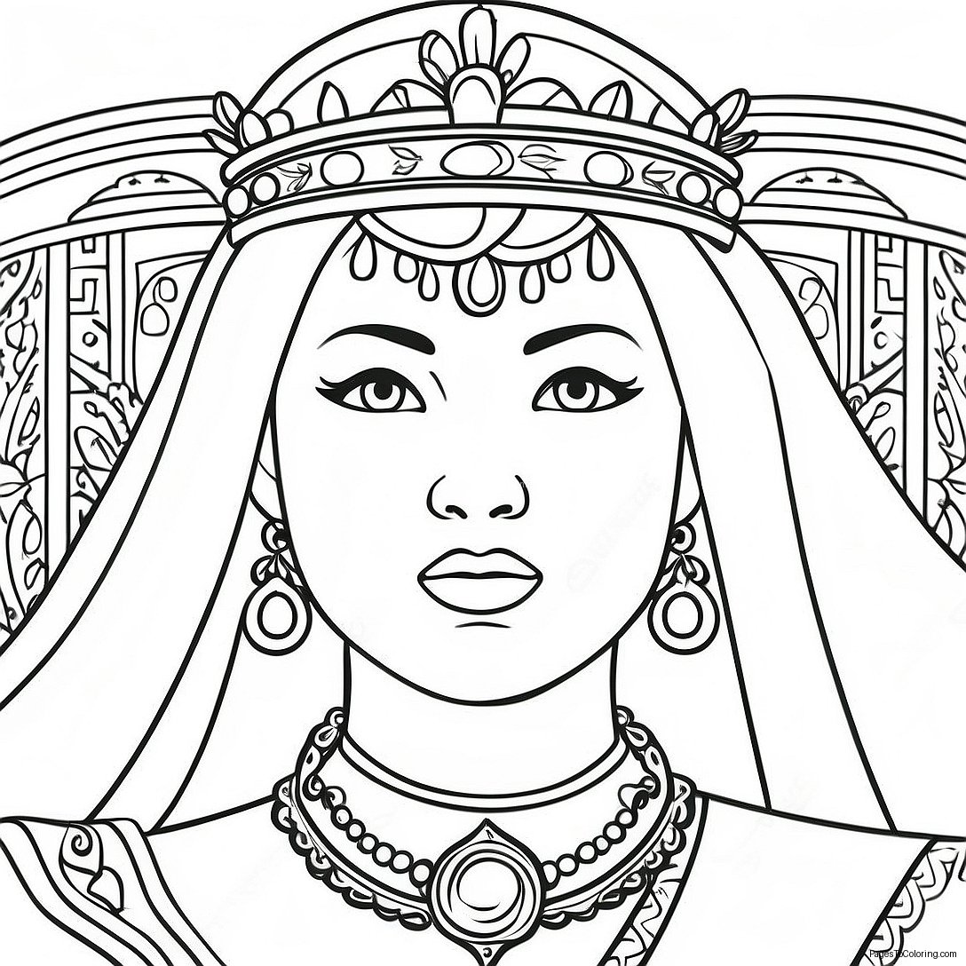 Brave Queen Esther Coloring Page 6892 5667 