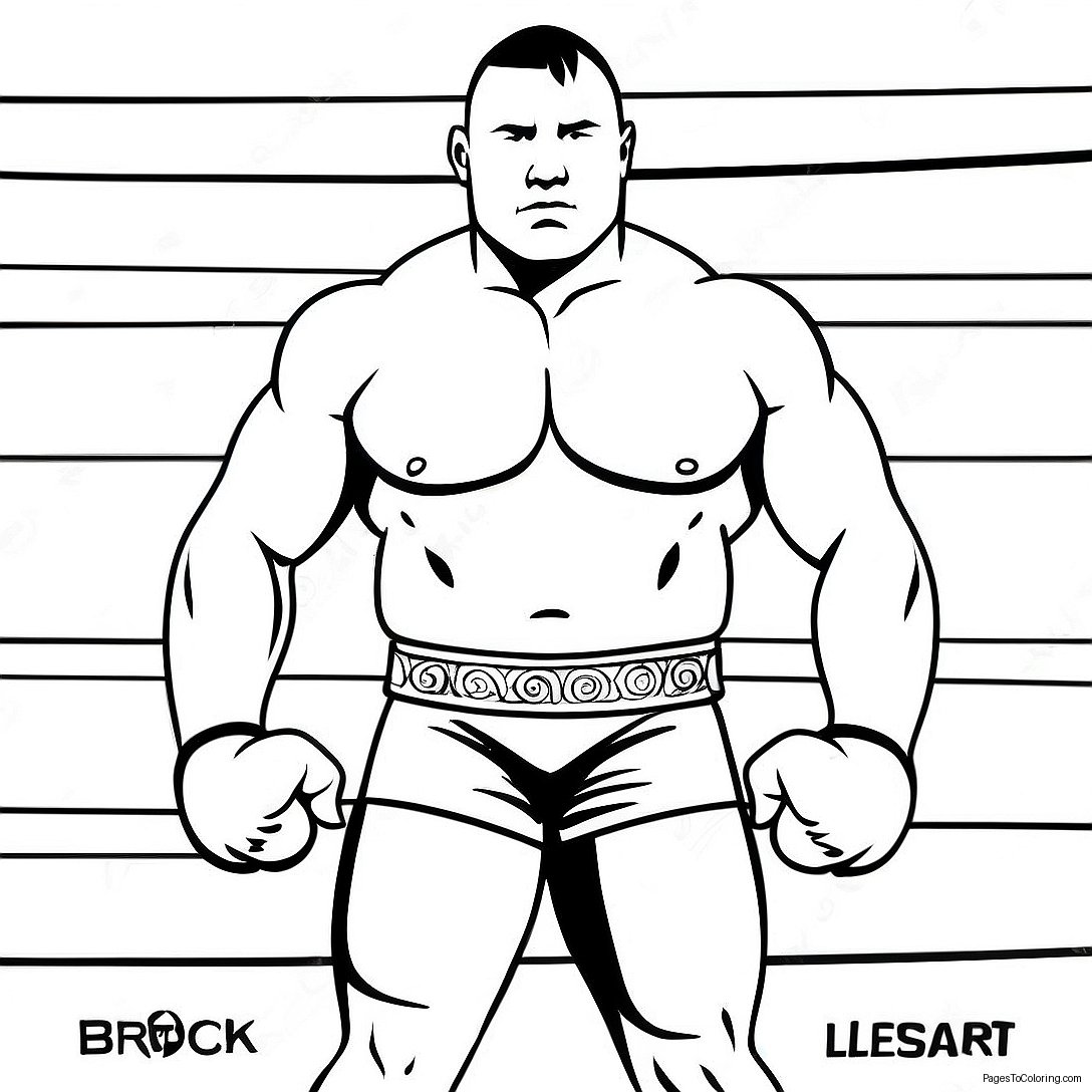 Brock Lesnar In The Octagon Coloring Page 45723 36653