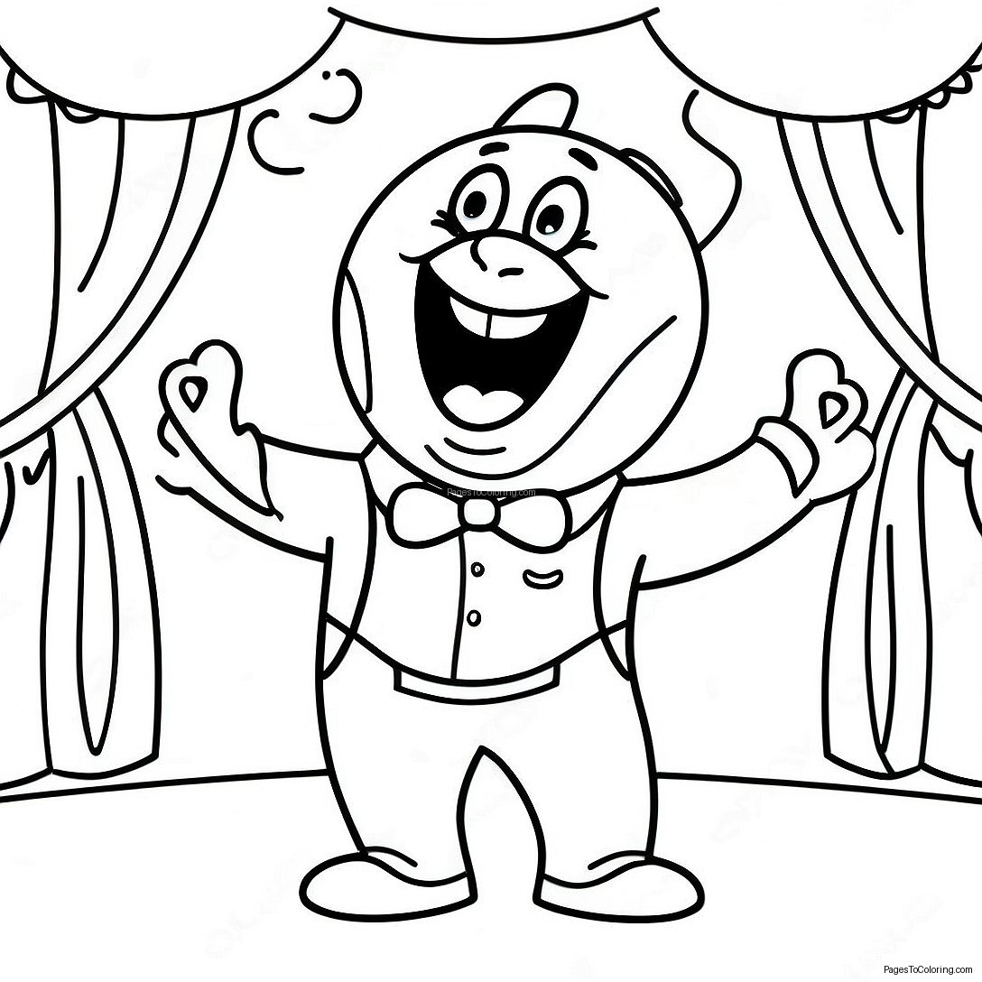 Buster Moon Singing On Stage Coloring Page 2242 1906