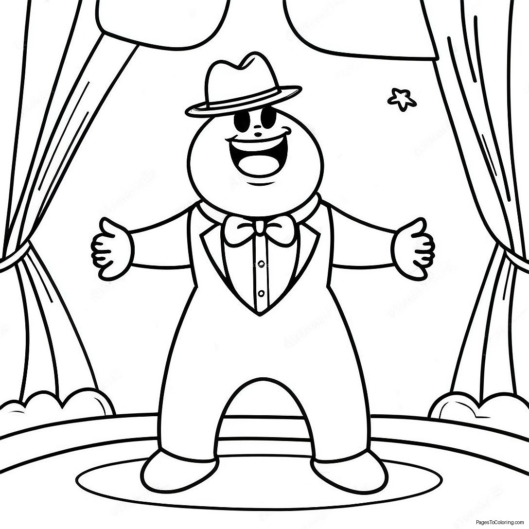 Buster Moon Singing On Stage Coloring Page 2242 1908
