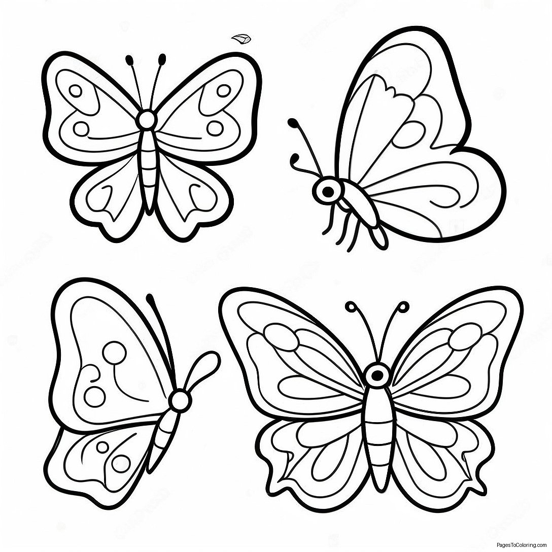 Butterfly Life Cycle Stages Coloring Page 14761 12093