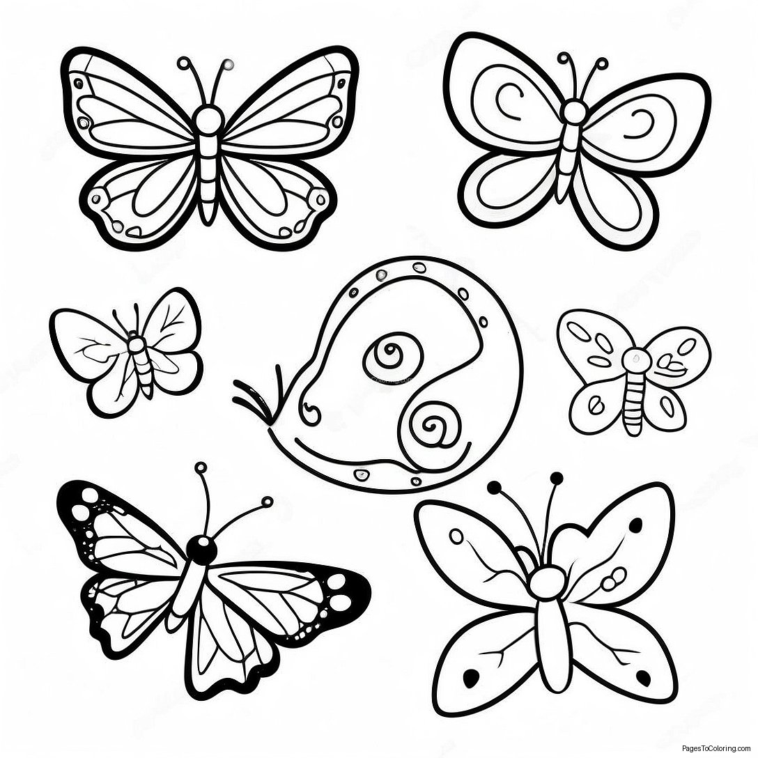 Butterfly Life Cycle Stages Coloring Page 14761 12096