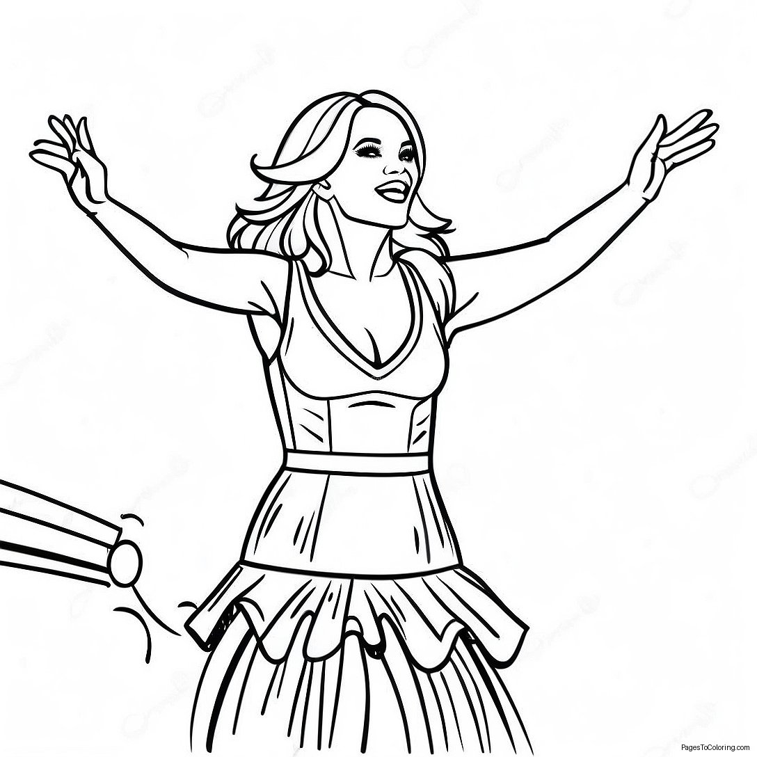 Carrie Underwood Performing On Stage Coloring Page 53223 42610