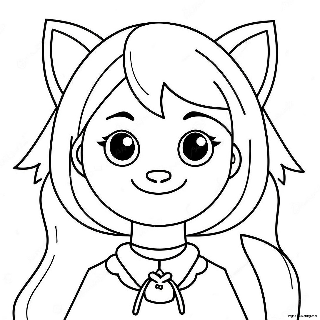 Cat Girl Coloring Page 4381 3671 