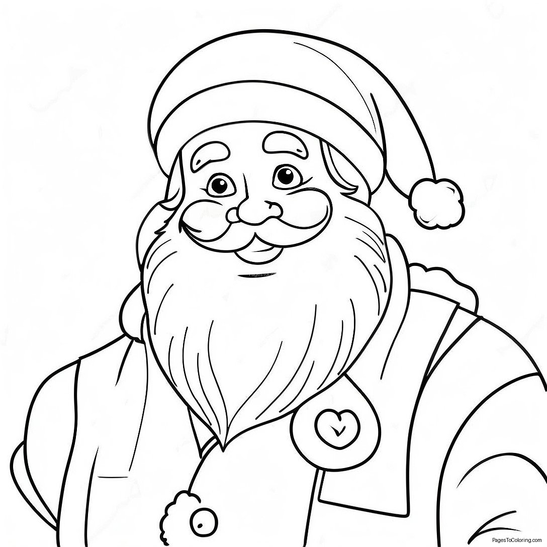 Charming Vintage Santa Claus Coloring Page 10542 8745