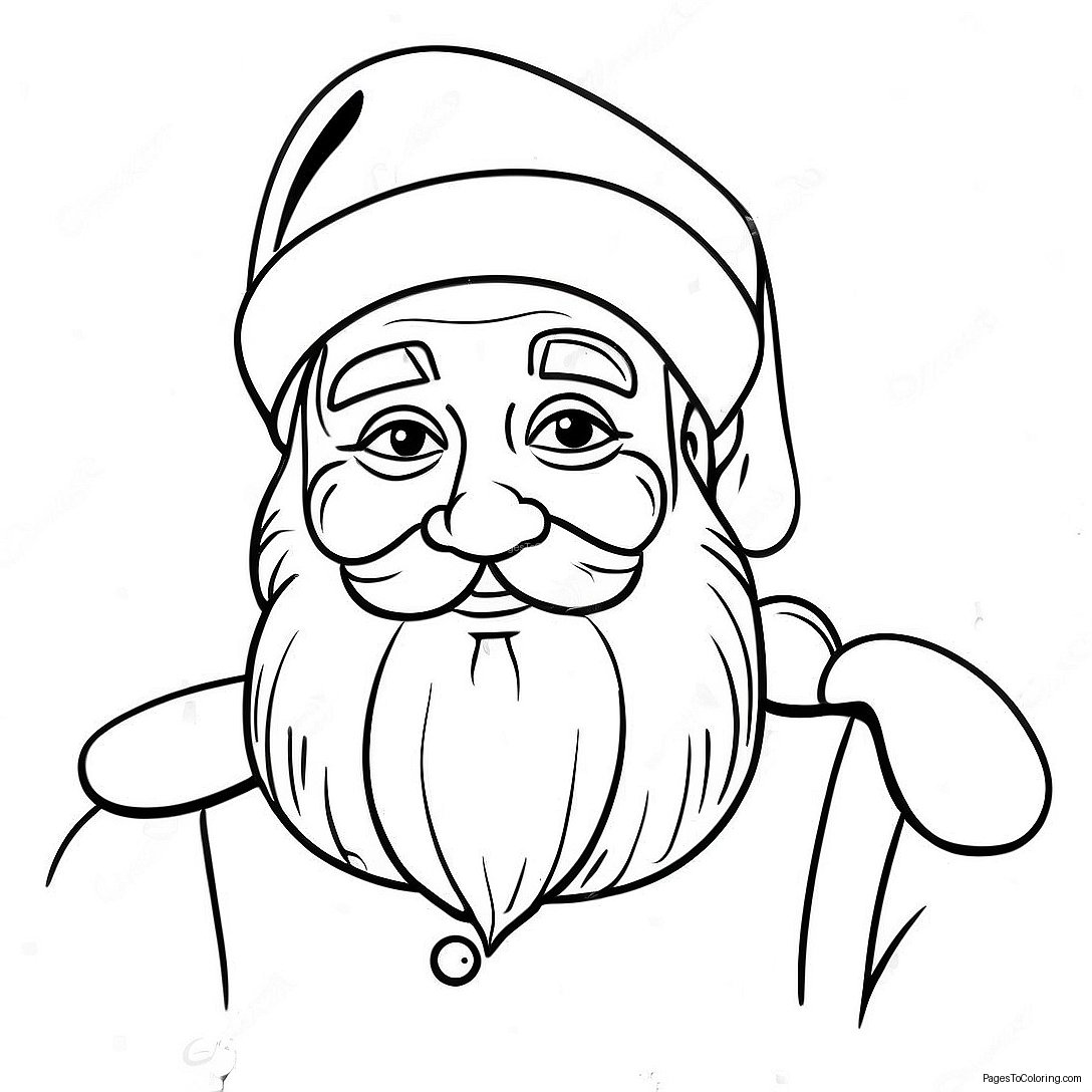Charming Vintage Santa Claus Coloring Page 10542 8747