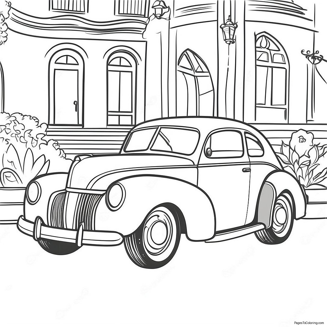 Classic Vintage Cars Coloring Page 66422 53383