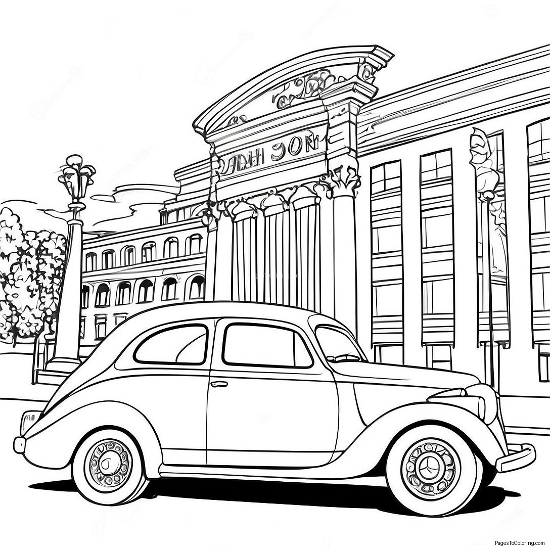 Classic Vintage Cars Coloring Page 66422 53384