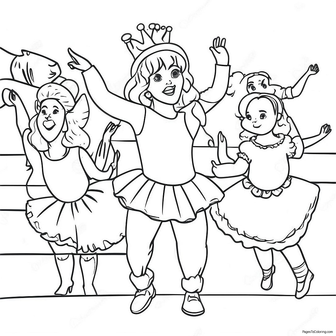 Colorful Stage Performance Coloring Page 24254 19629
