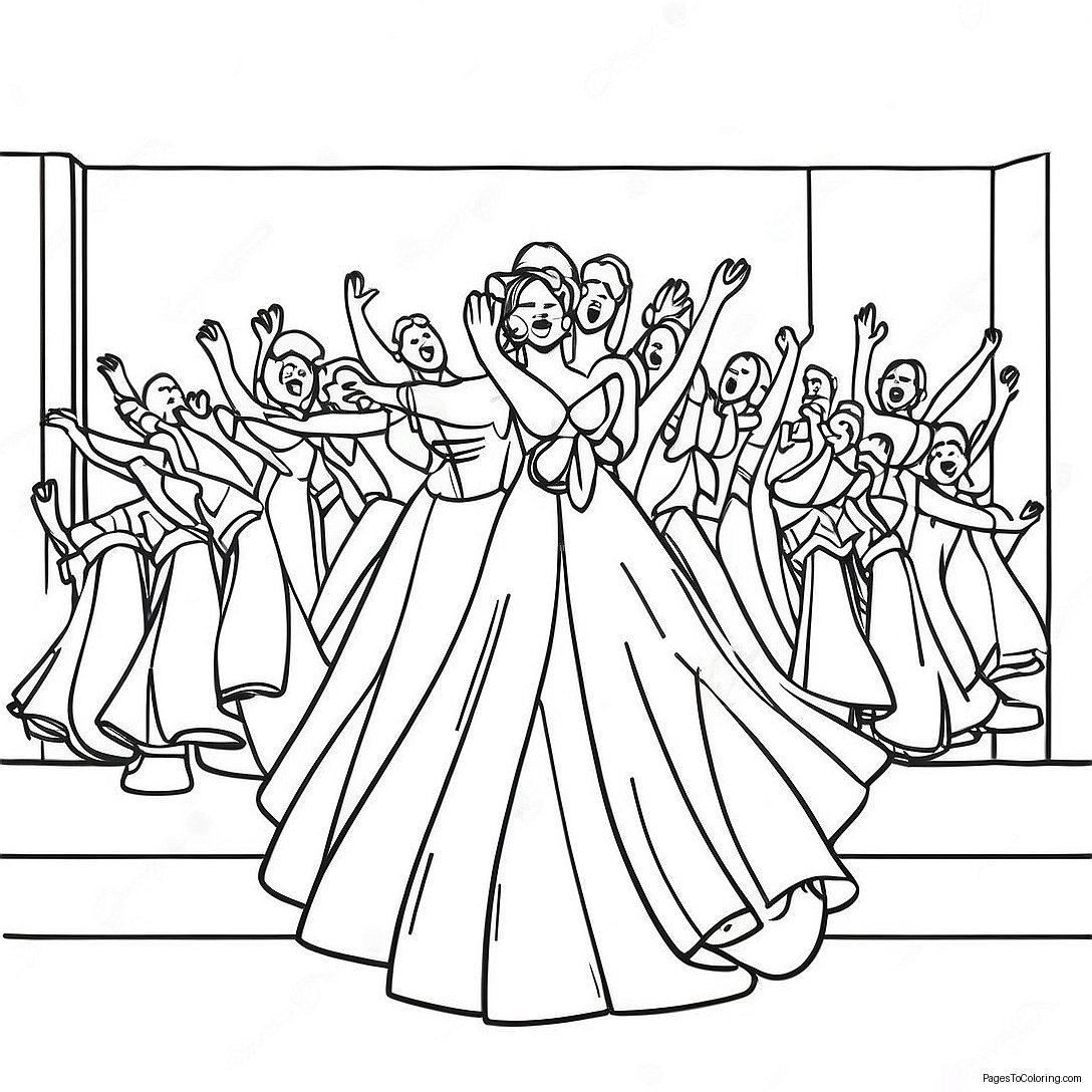 Colorful Stage Performance Coloring Page 24254 19631