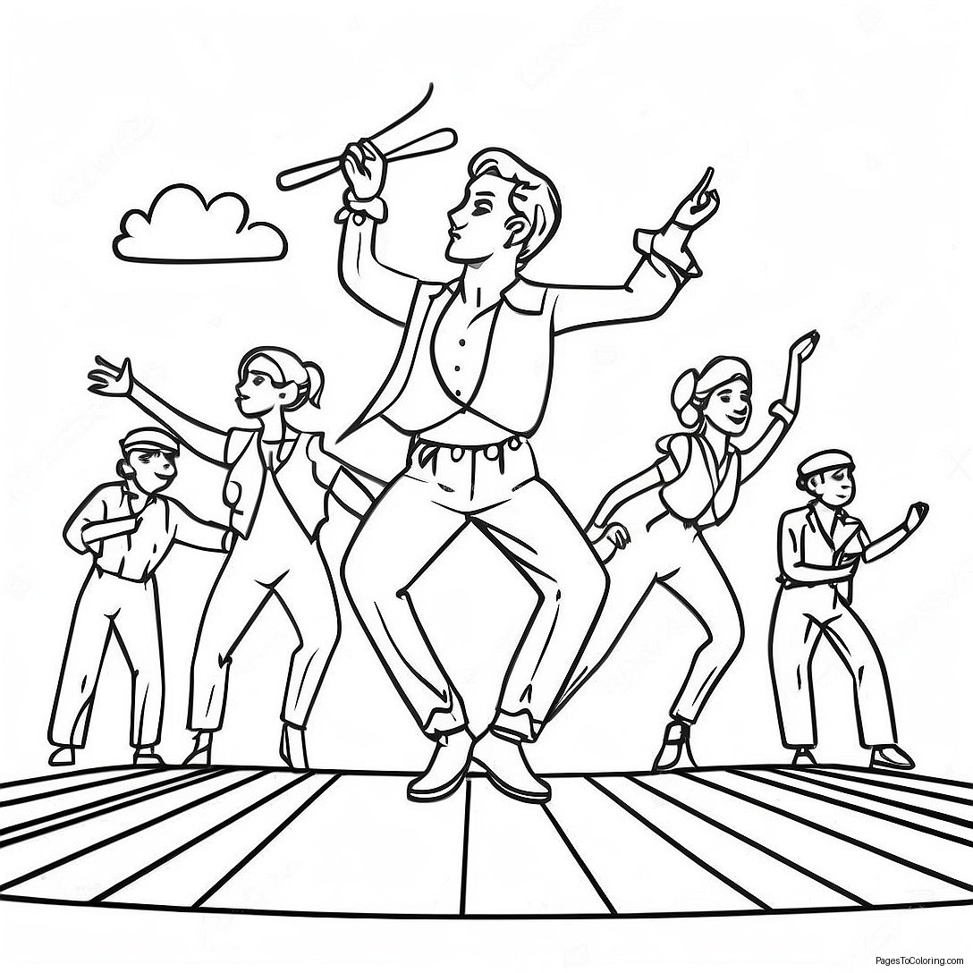 Colorful Stage Performance Coloring Page 24254 19632