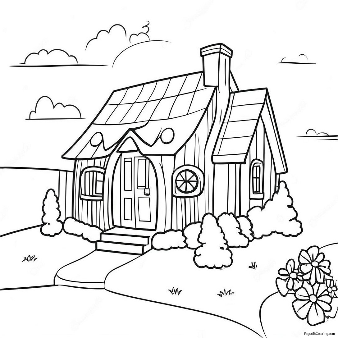 Cozy Cottage Coloring Page 5762 4769