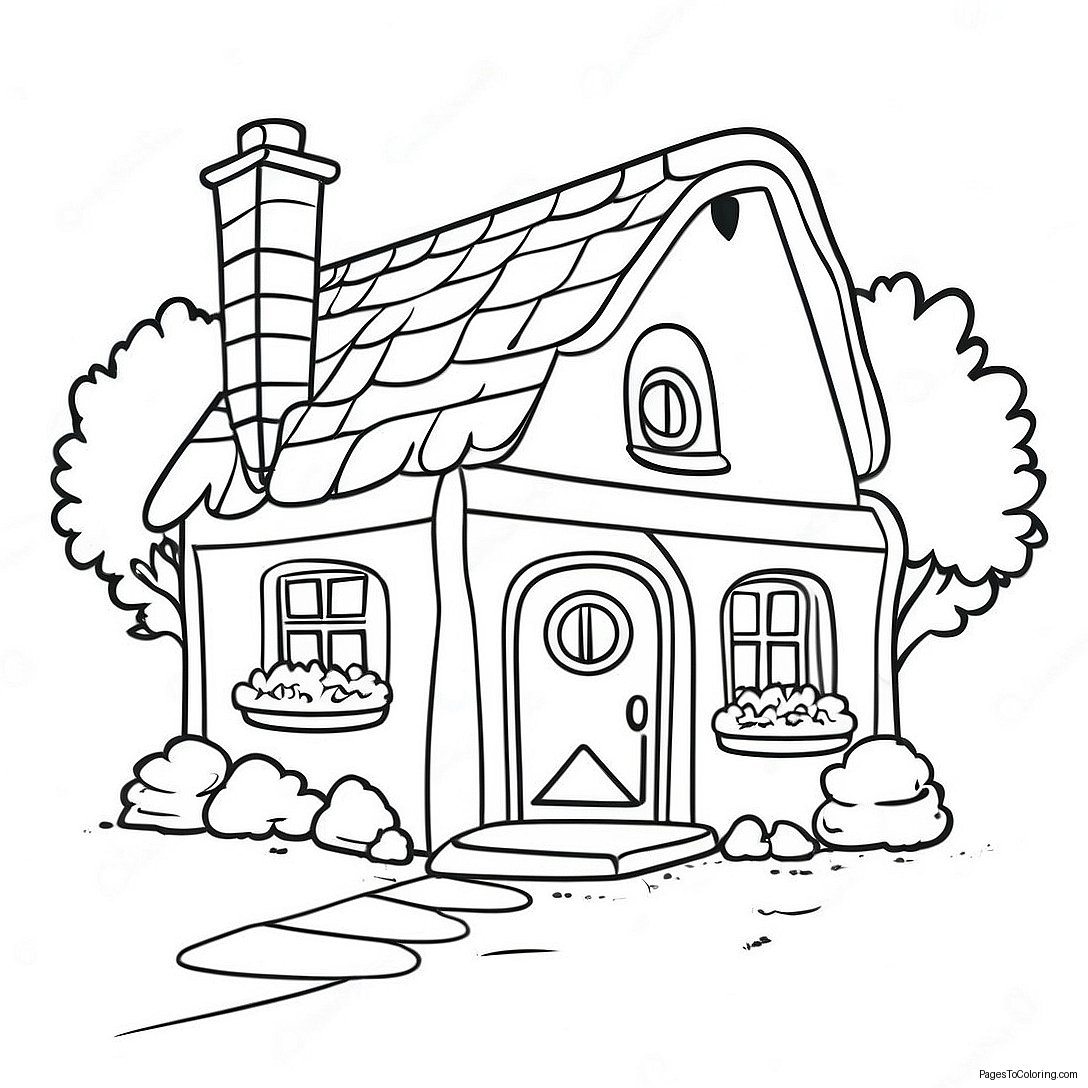 Cozy Cottage Coloring Page 64873 52163