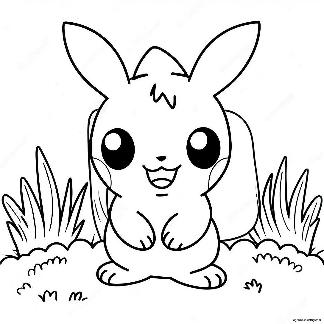 Cute Grass Type Pokemon Coloring Page 37983 30534