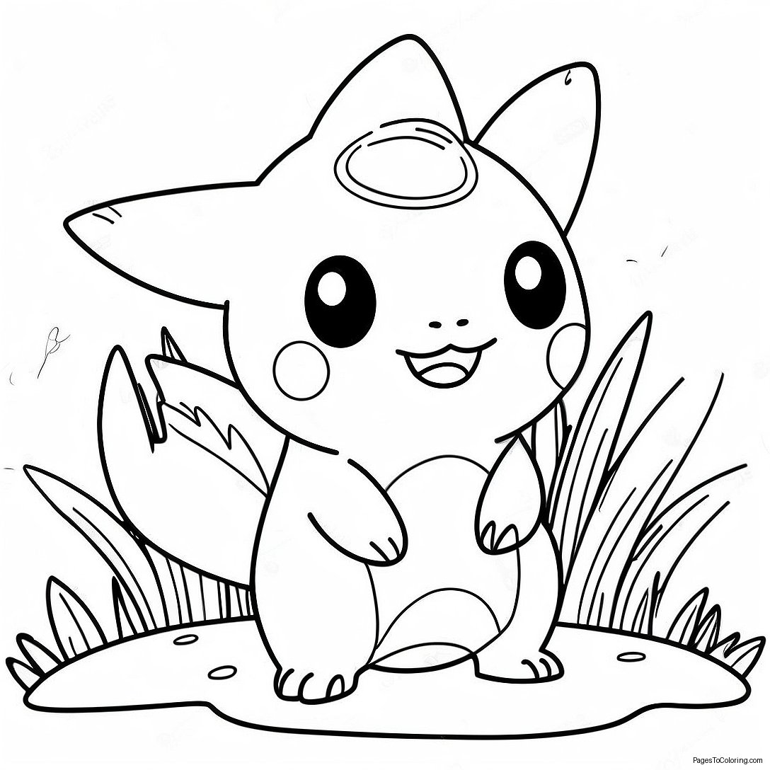 Cute Grass Type Pokemon Coloring Page 37983 30536