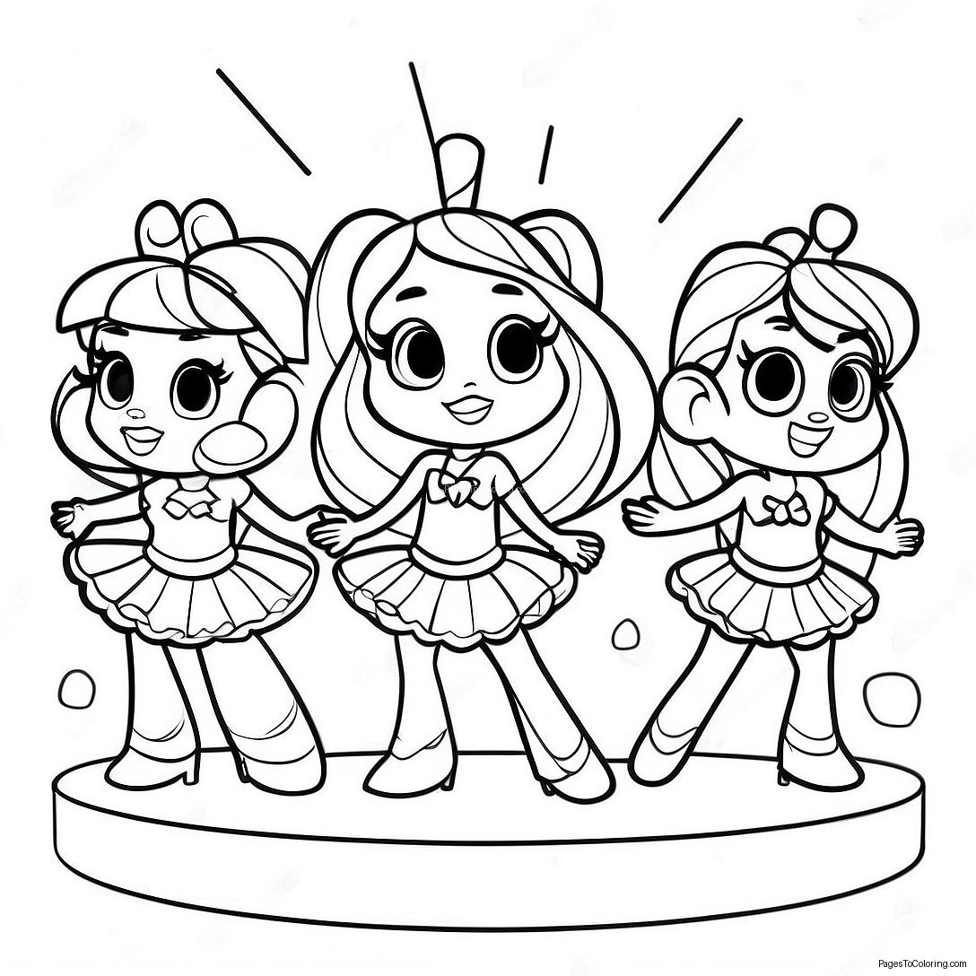 Dazzlings Performing On Stage Coloring Page 64923 52204