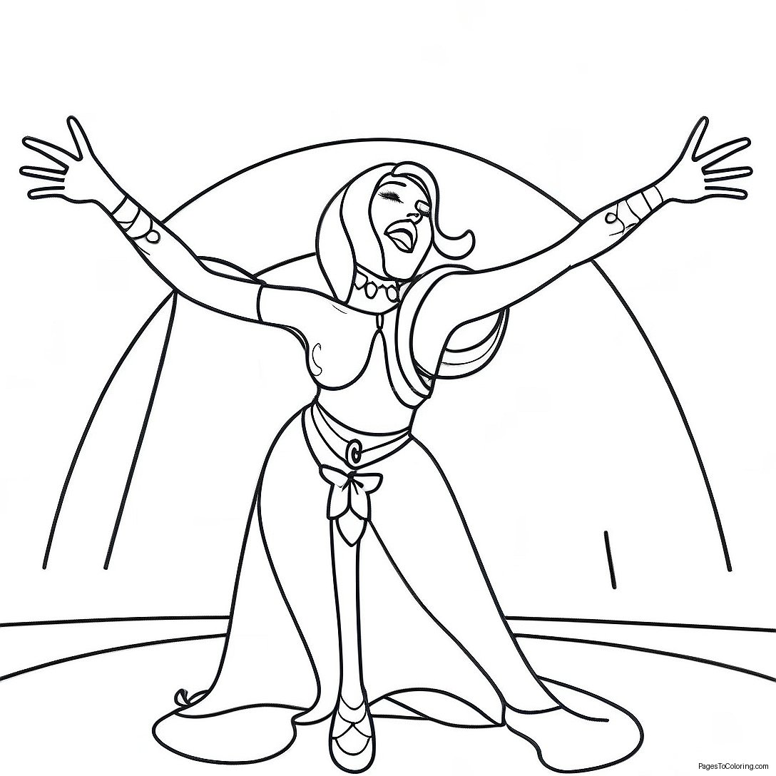 Doja Cat Singing On Stage Coloring Page 66083 53120