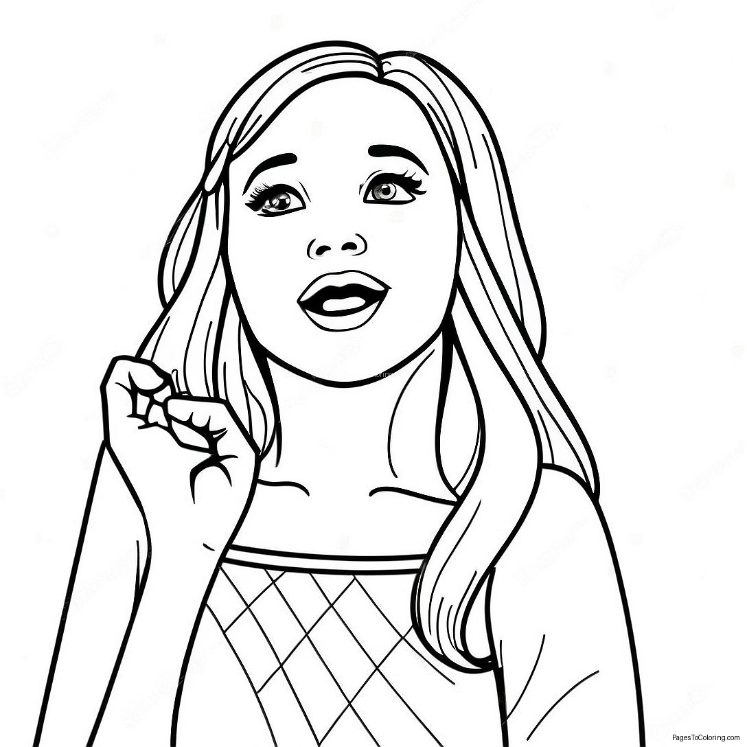 Dove Cameron Singing On Stage Coloring Page 49653 39769