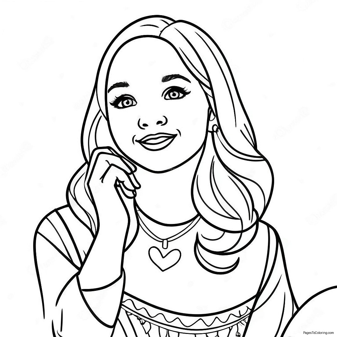 Dove Cameron Singing On Stage Coloring Page 49653 39772
