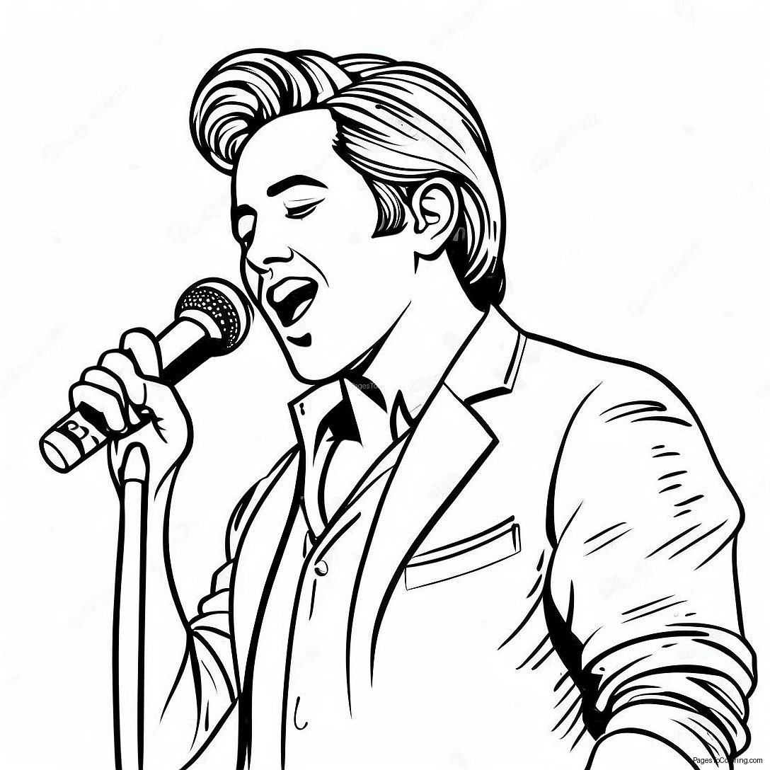 Famous Singer Performing On Stage Coloring Page 19384 15768