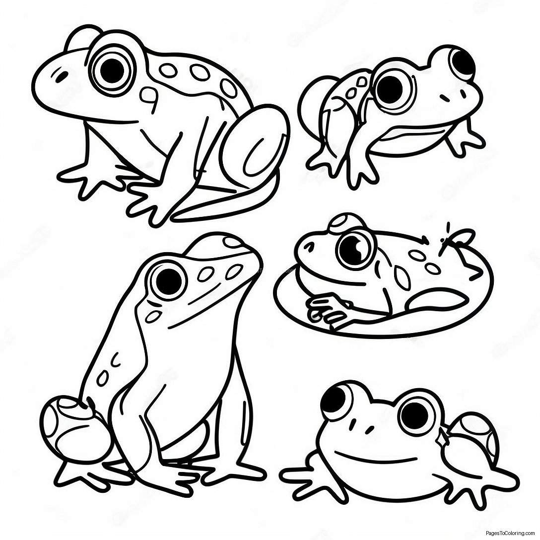 Frog Life Cycle Stages Coloring Page 70232 56421