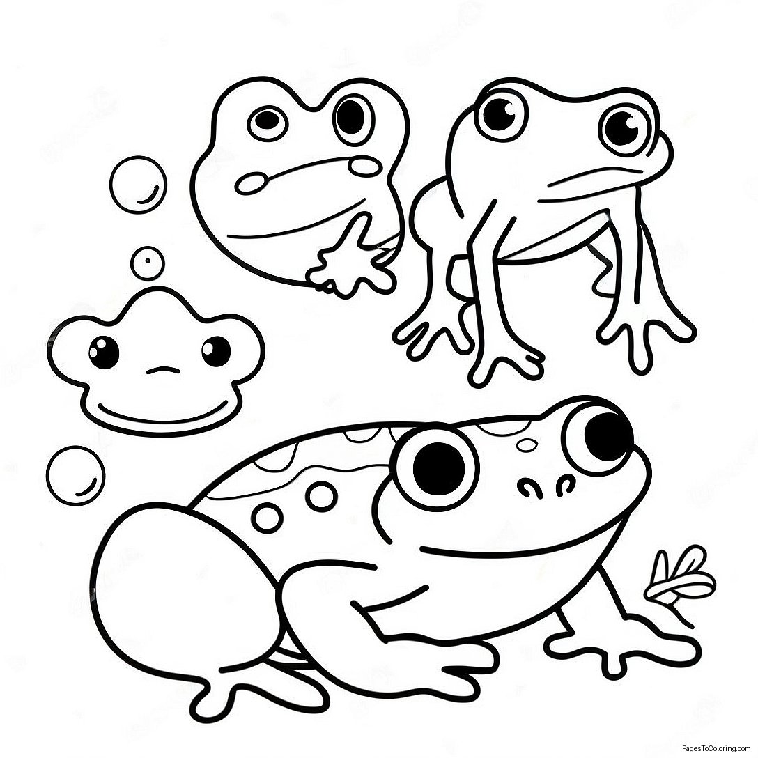 Frog Life Cycle Stages Coloring Page 70232 56422