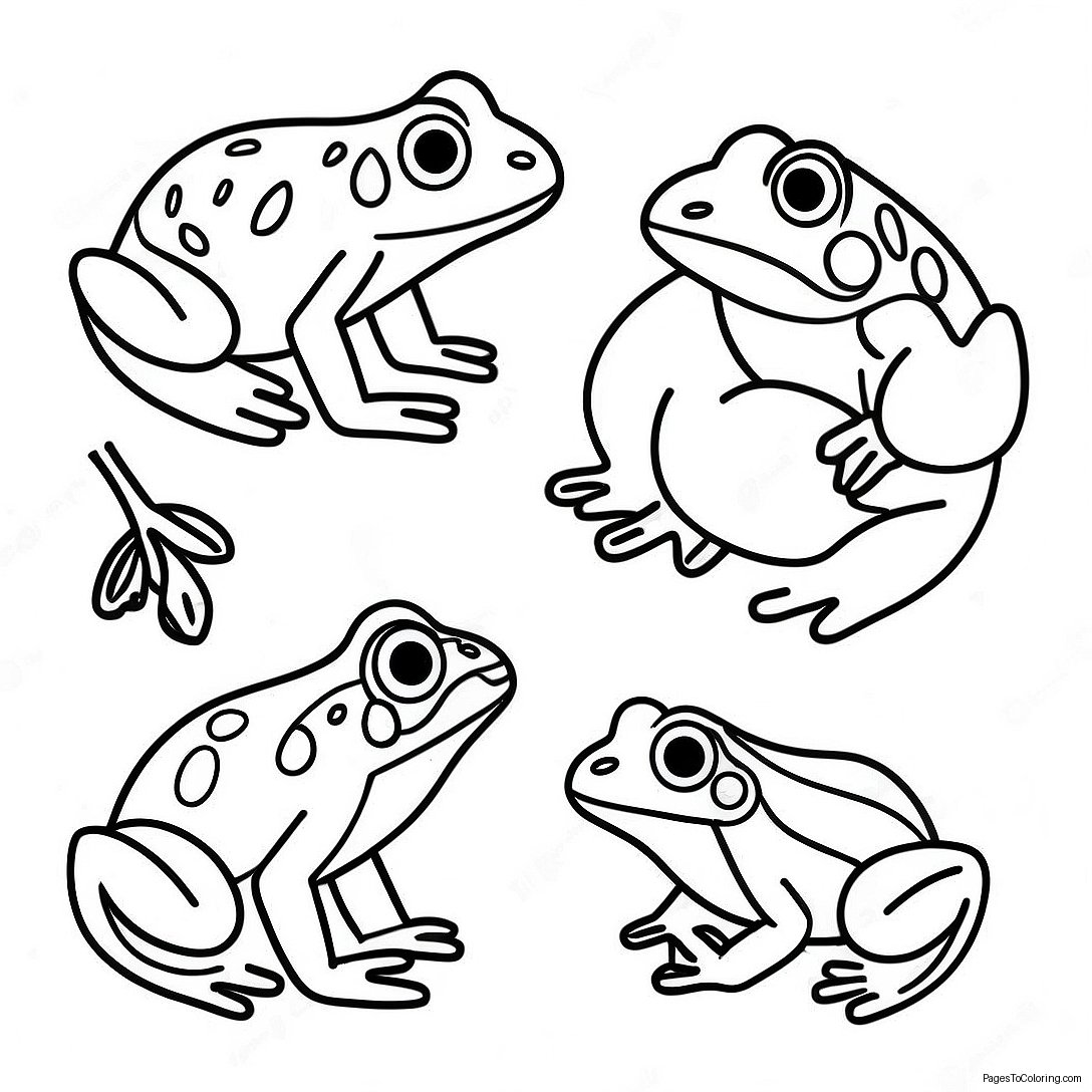Frog Life Cycle Stages Coloring Page 70232 56423