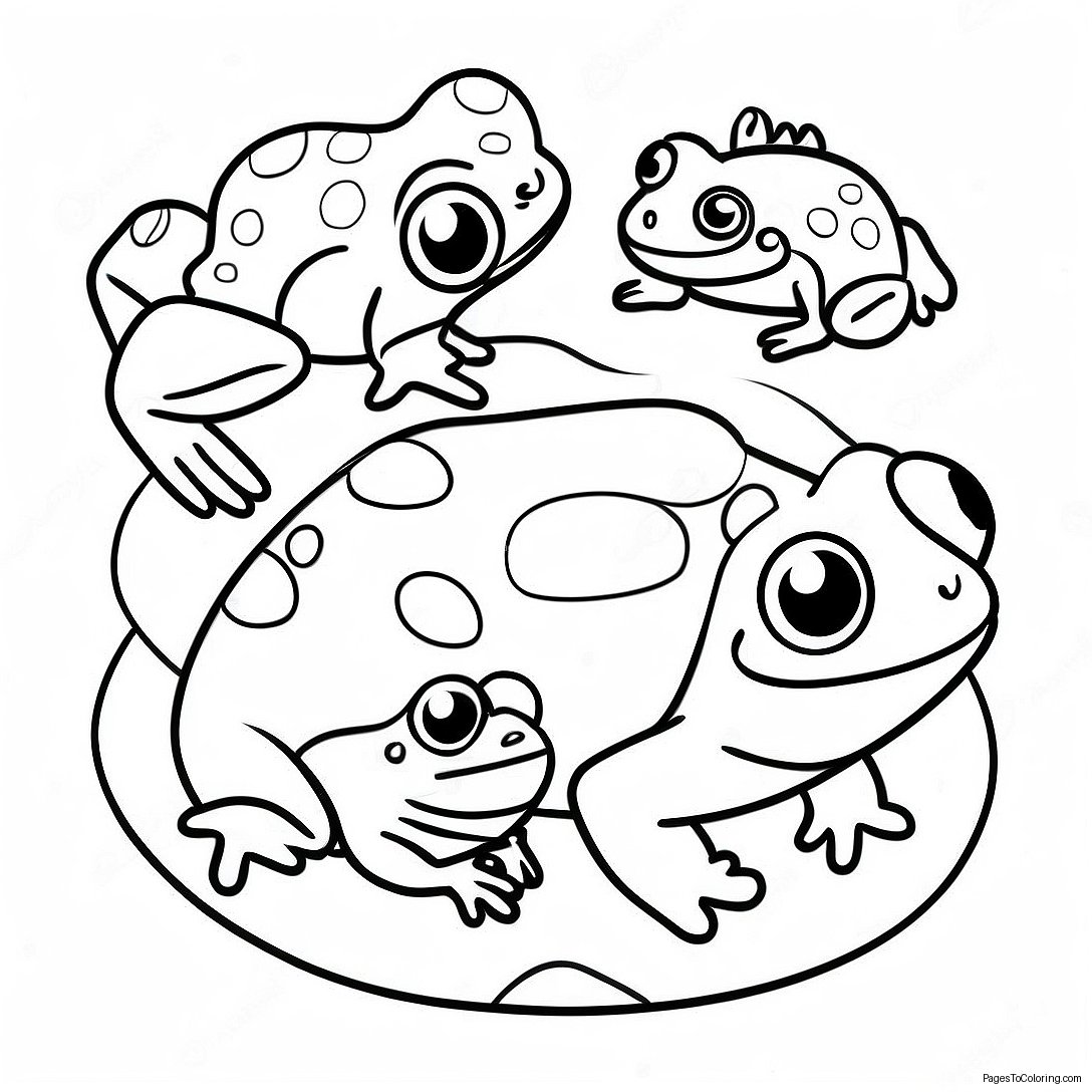 Frog Life Cycle Stages Coloring Page 70232 56424