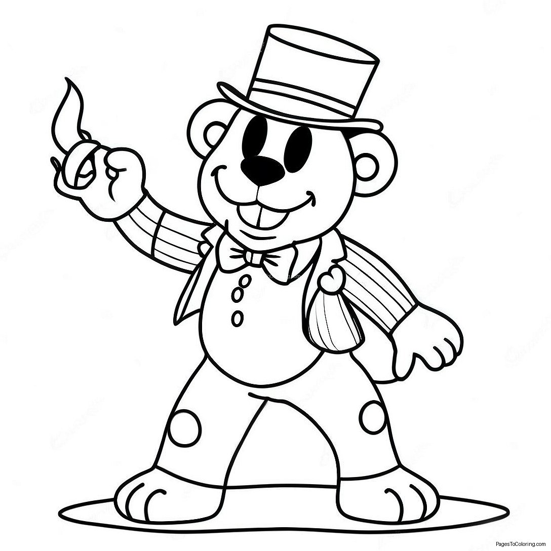 Glamrock Freddy In A Colorful Stage Coloring Page 17152 13994