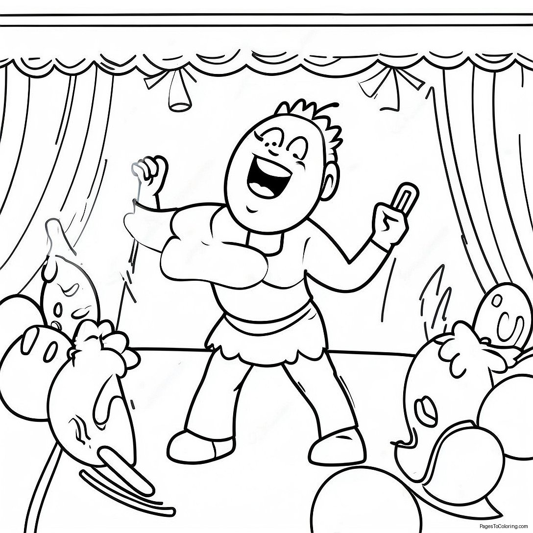 Ice Spice Singing On Stage Coloring Page 12852 10580