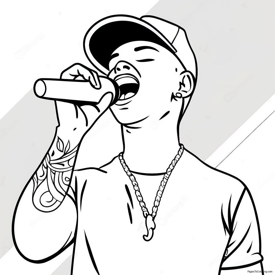 Kane Brown Singing On Stage Coloring Page 50593 40506