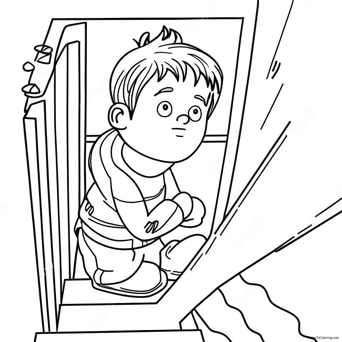 Kevin Mccallister Sneaking Coloring Page 9612 8010