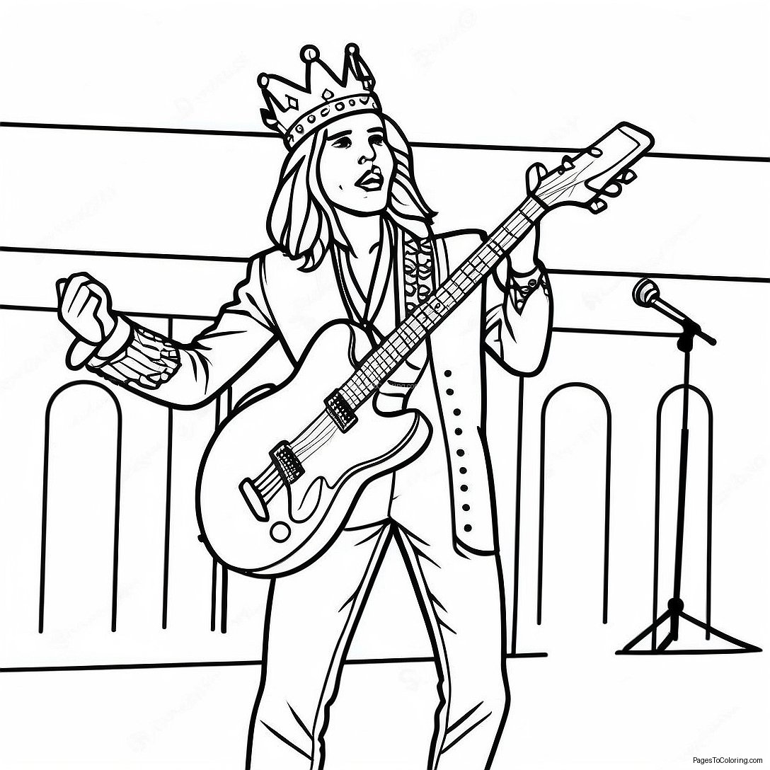 King Von Performing On Stage Coloring Page 10842 8982