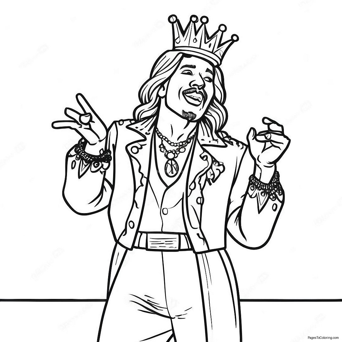 King Von Performing On Stage Coloring Page 10842 8983