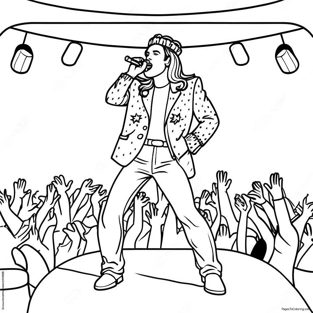 King Von Performing On Stage Coloring Page 10842 8984