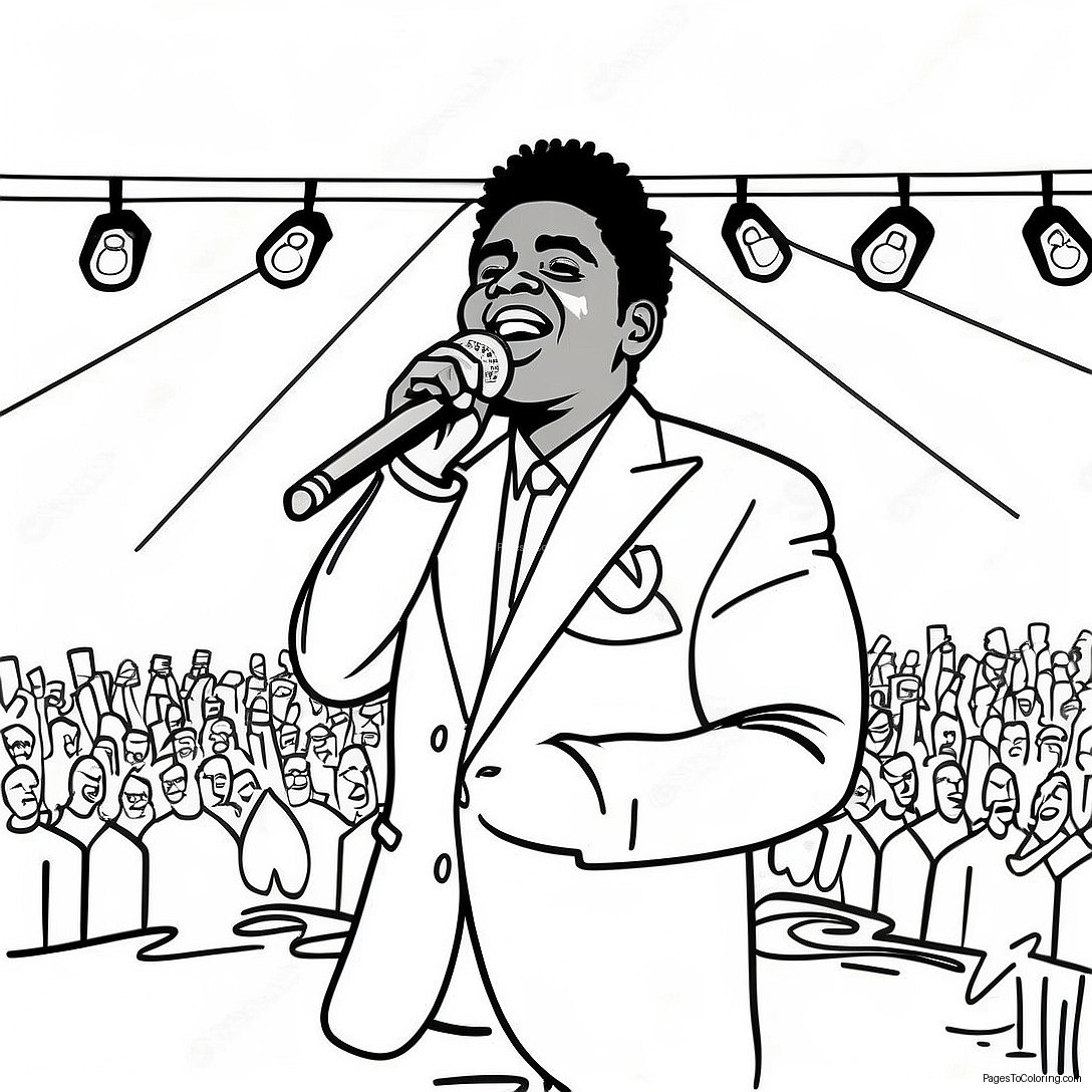 Kodak Black Performing On Stage Coloring Page 51903 41554