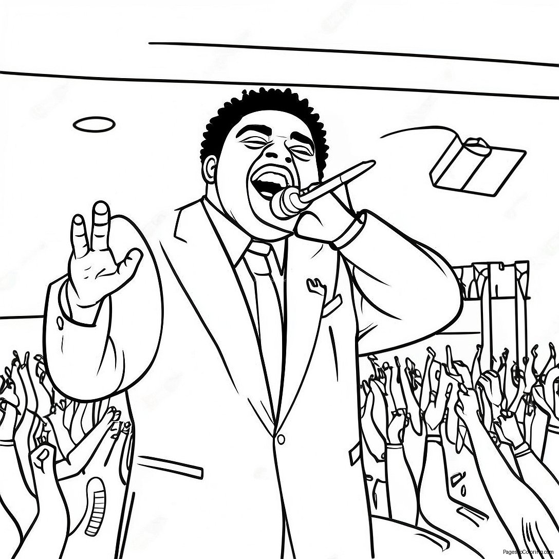 Kodak Black Performing On Stage Coloring Page 51903 41556