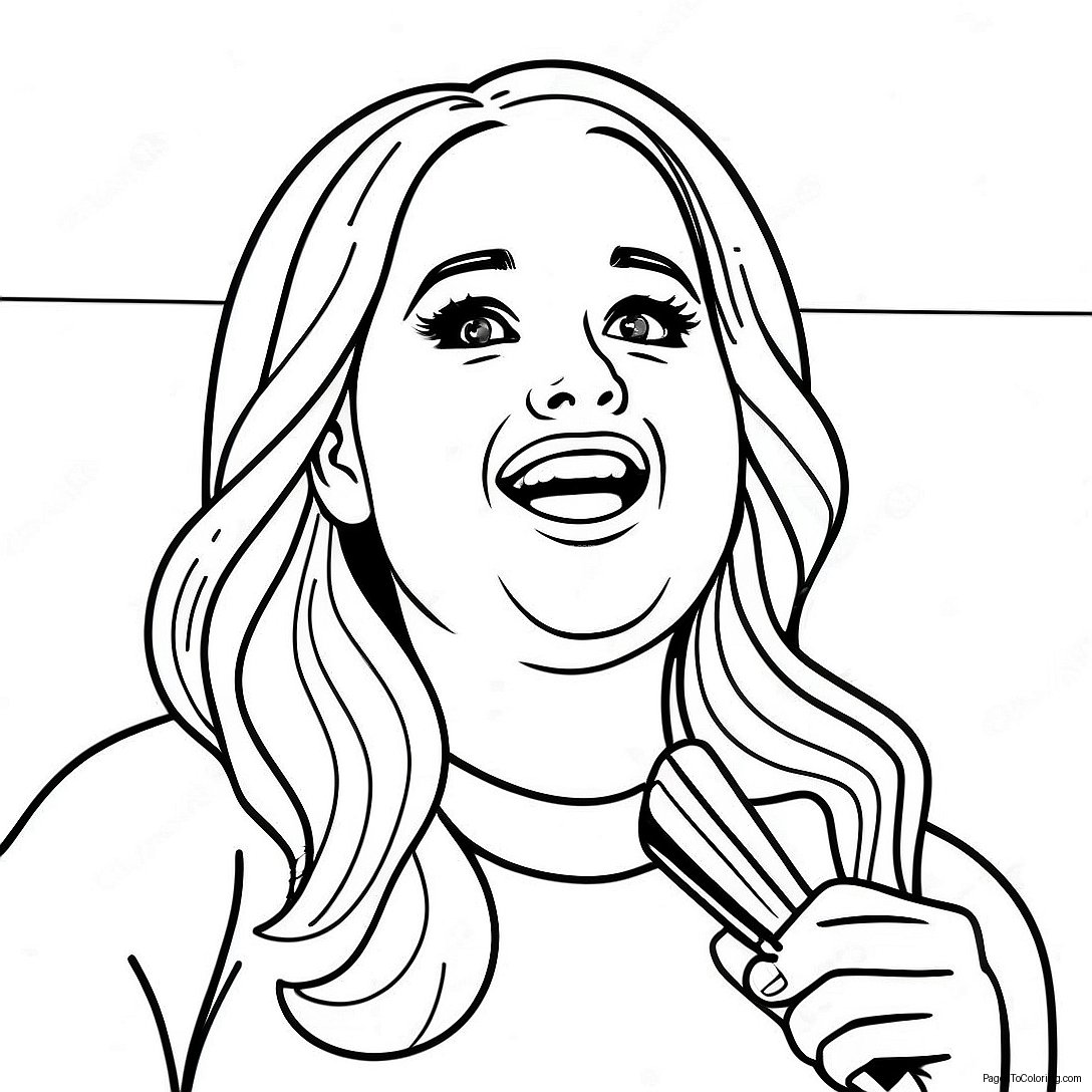 Meghan Trainor Singing On Stage Coloring Page 70143 56354