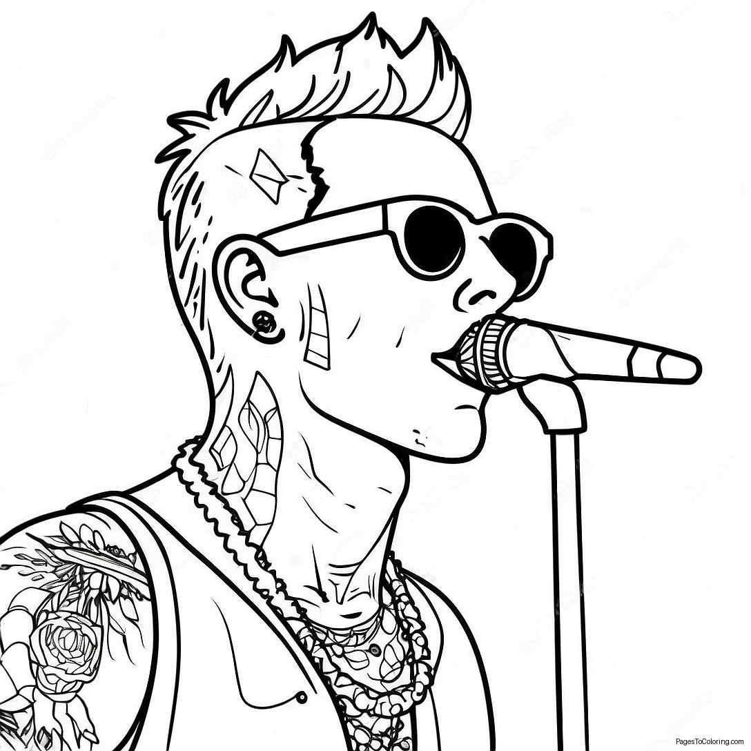 Mgk Performing On Stage Coloring Page 65153 52380