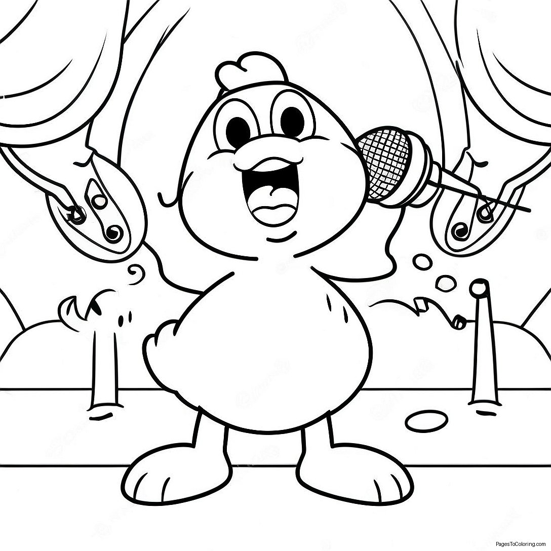 Nooshy Singing On Stage Coloring Page 66463 53421