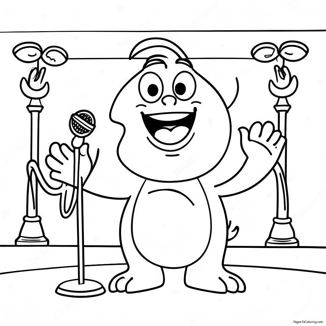 Nooshy Singing On Stage Coloring Page 66463 53423