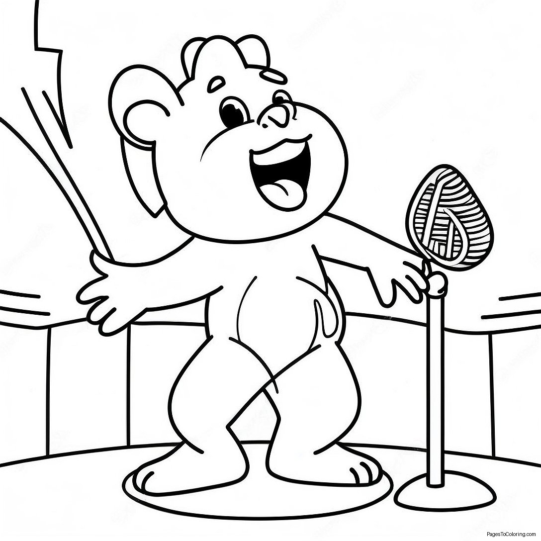 Nooshy Singing On Stage Coloring Page 66463 53424