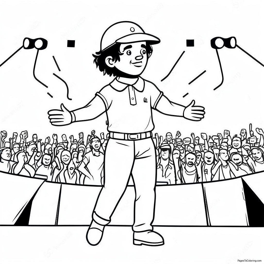 Polo G Performing On Stage Coloring Page 44213 35451