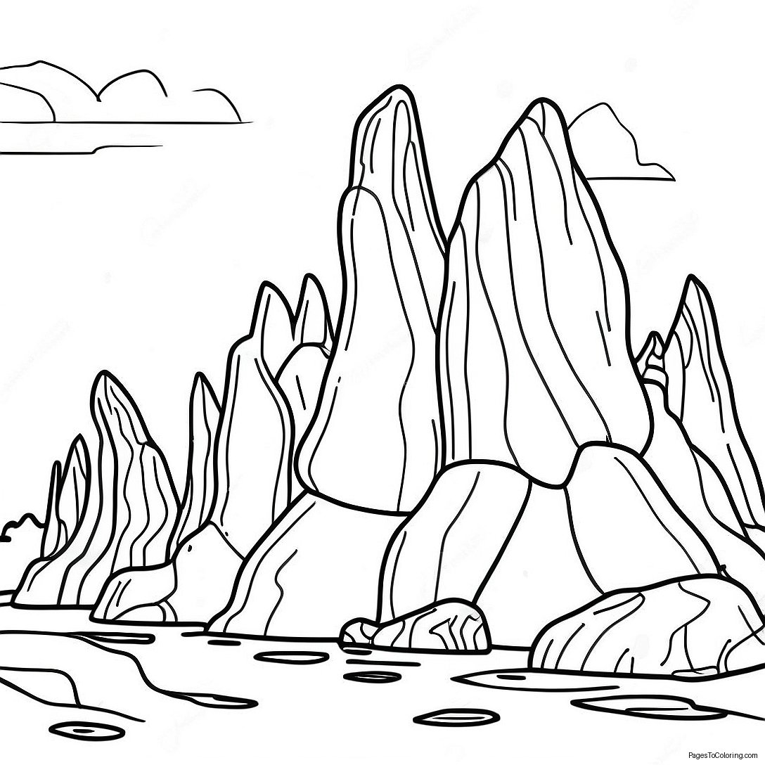 Coastal Erosion Coloring Page Sketch Coloring Page Coastal Erosion Coloring Page Sketch Coloring Page
