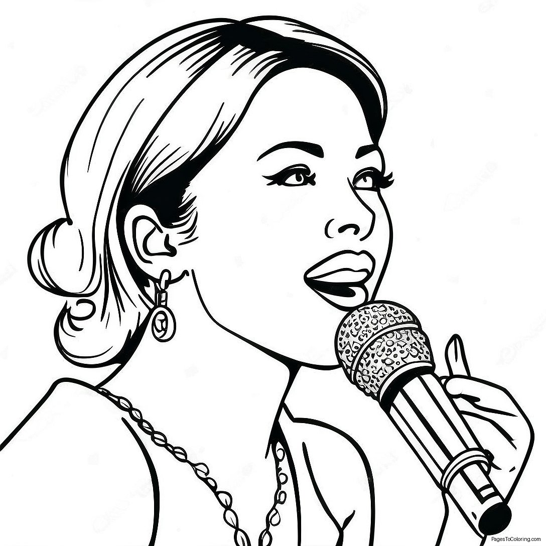 Selena Quintanilla Performing On Stage Coloring Page 8942 7483