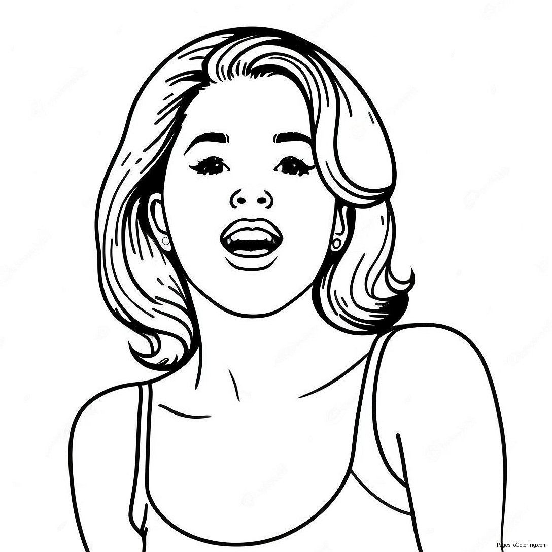 Selena Singing On Stage Coloring Page 10912 9041