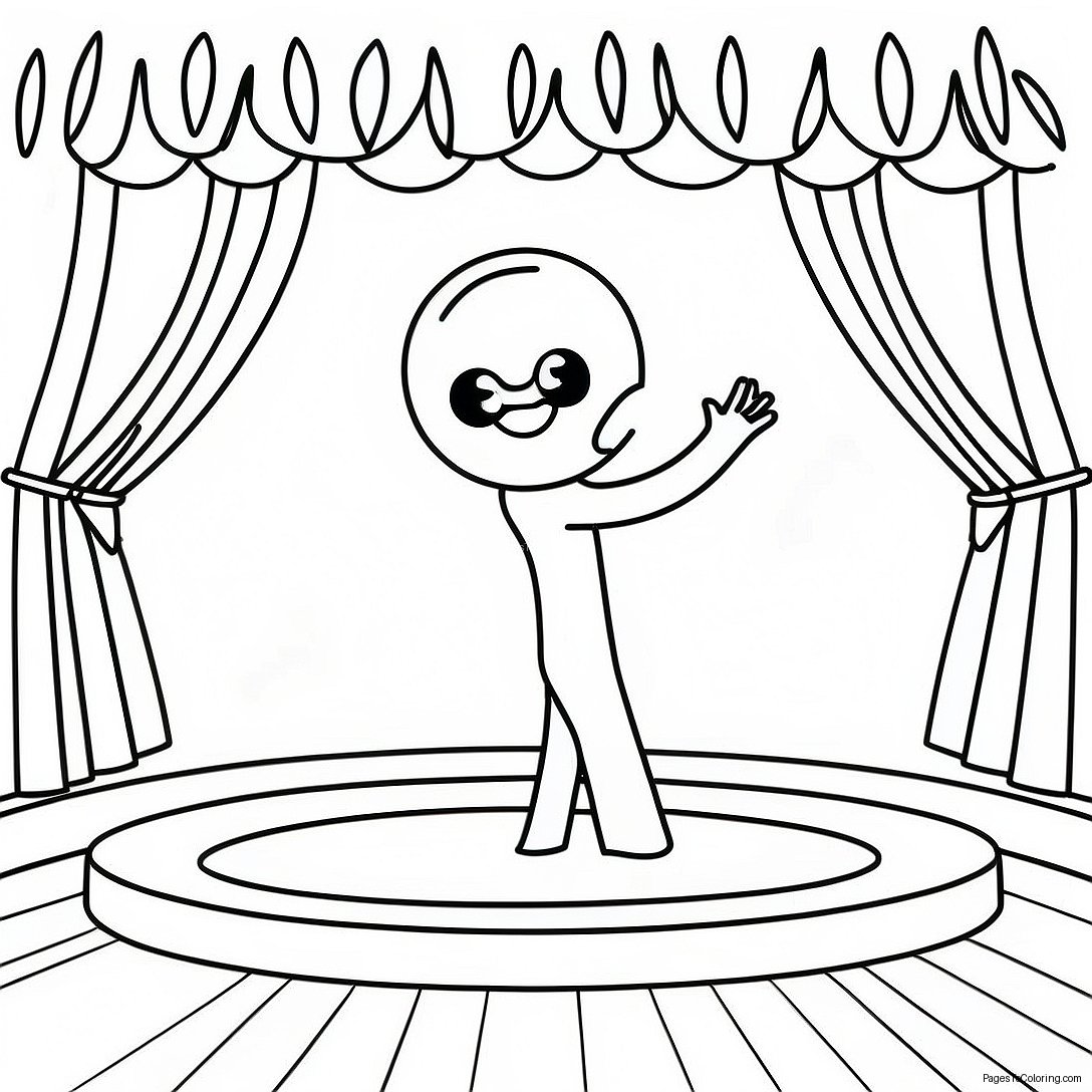 Talent Show Stage Coloring Page 46622 37365