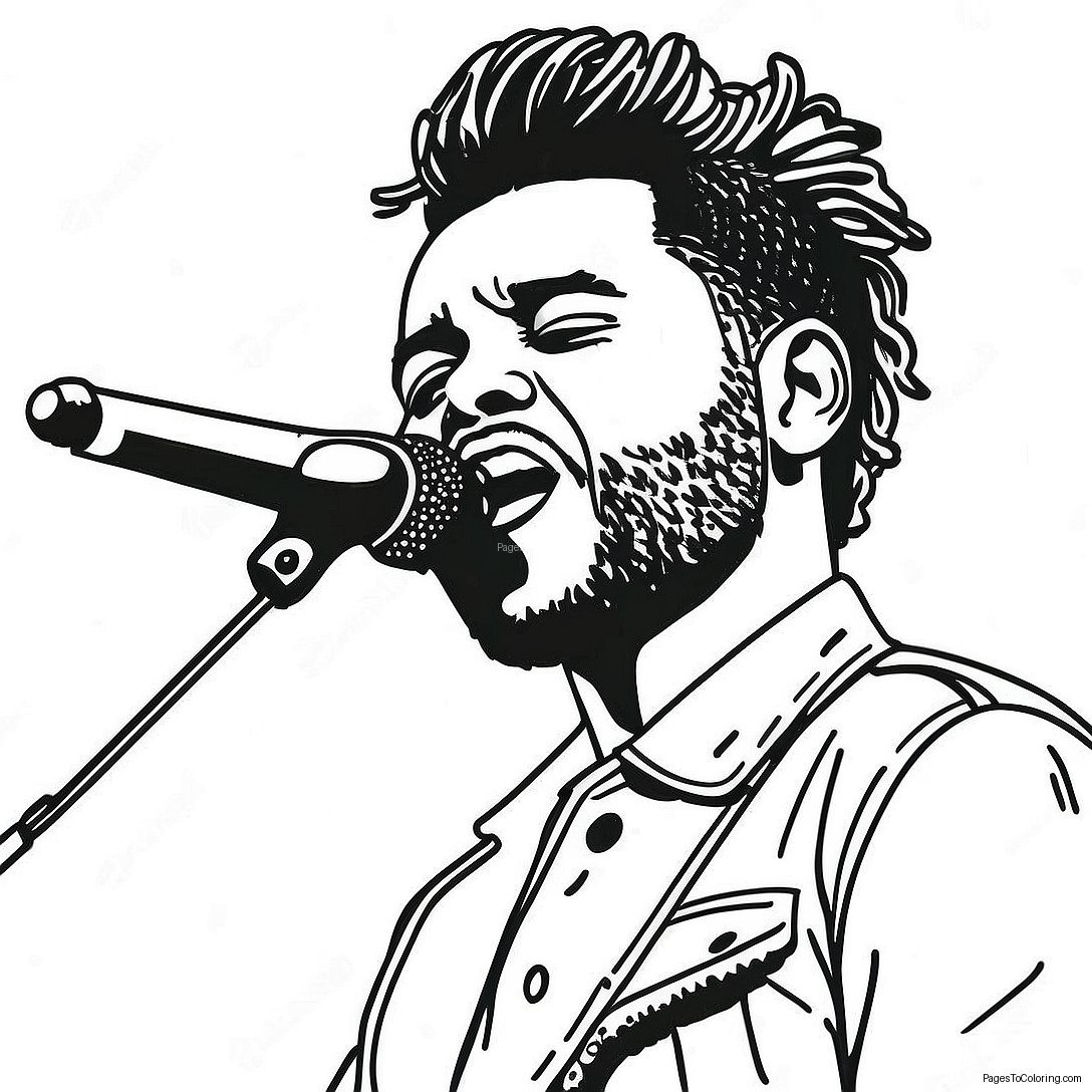 The Weeknd Performing On Stage Coloring Page 24664 19961