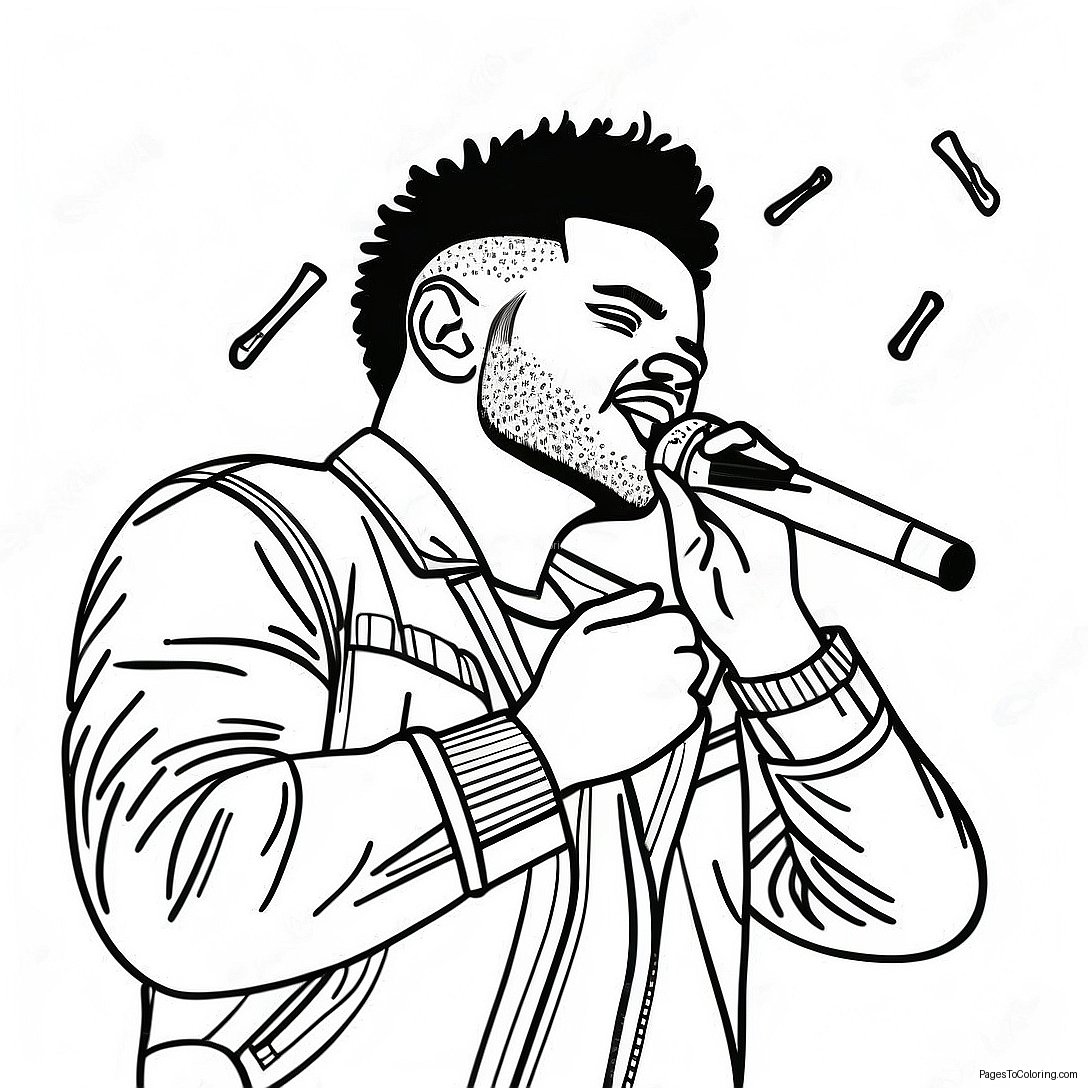 The Weeknd Performing On Stage Coloring Page 24664 19963